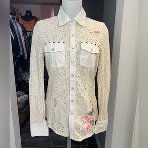 NWT Sinful Summer Long Sleeve Woven Top